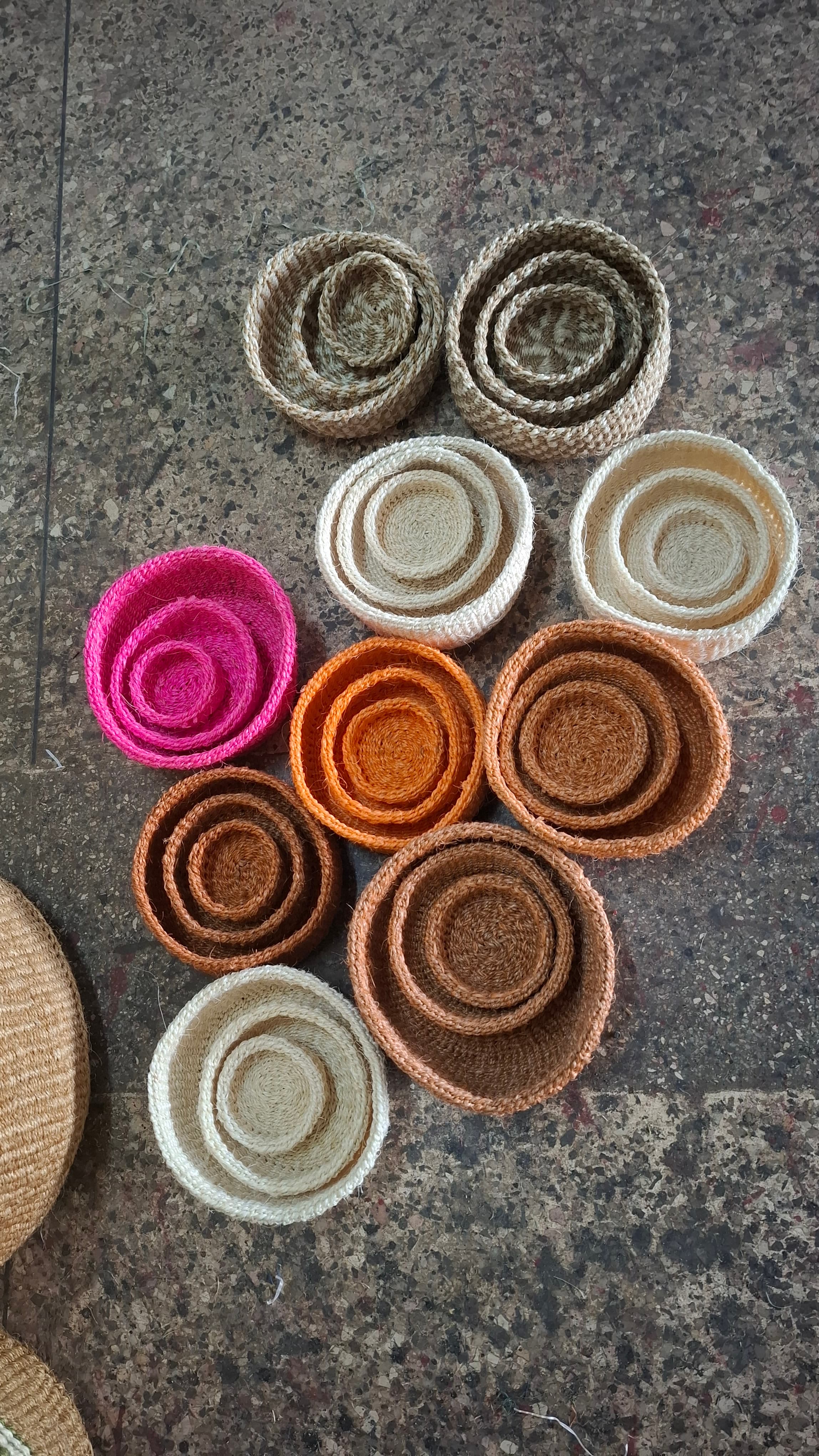 Sisal  organisers set of 3