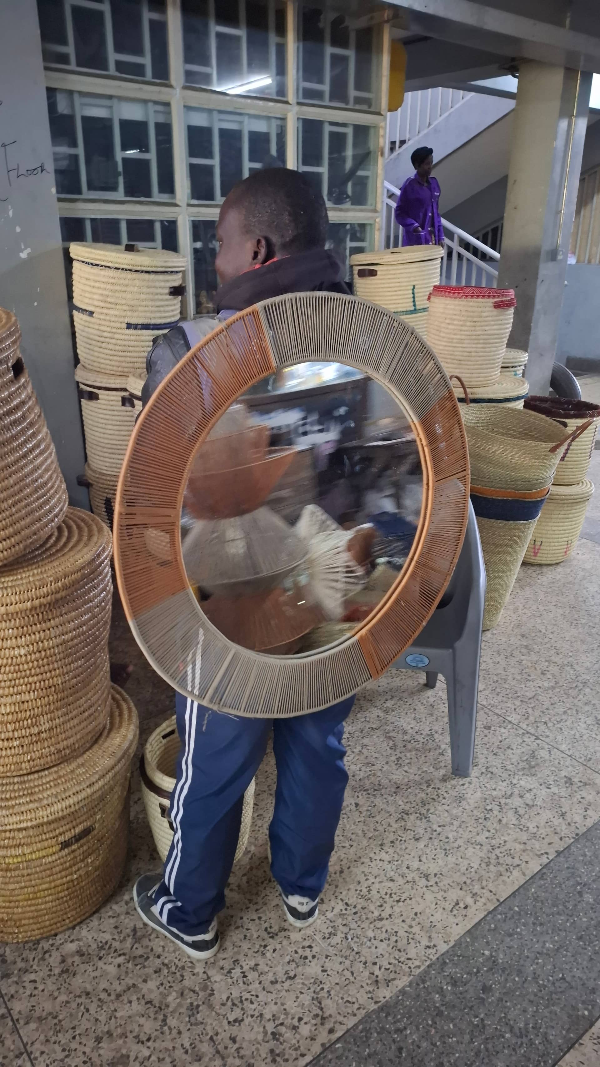 Wooven mirror