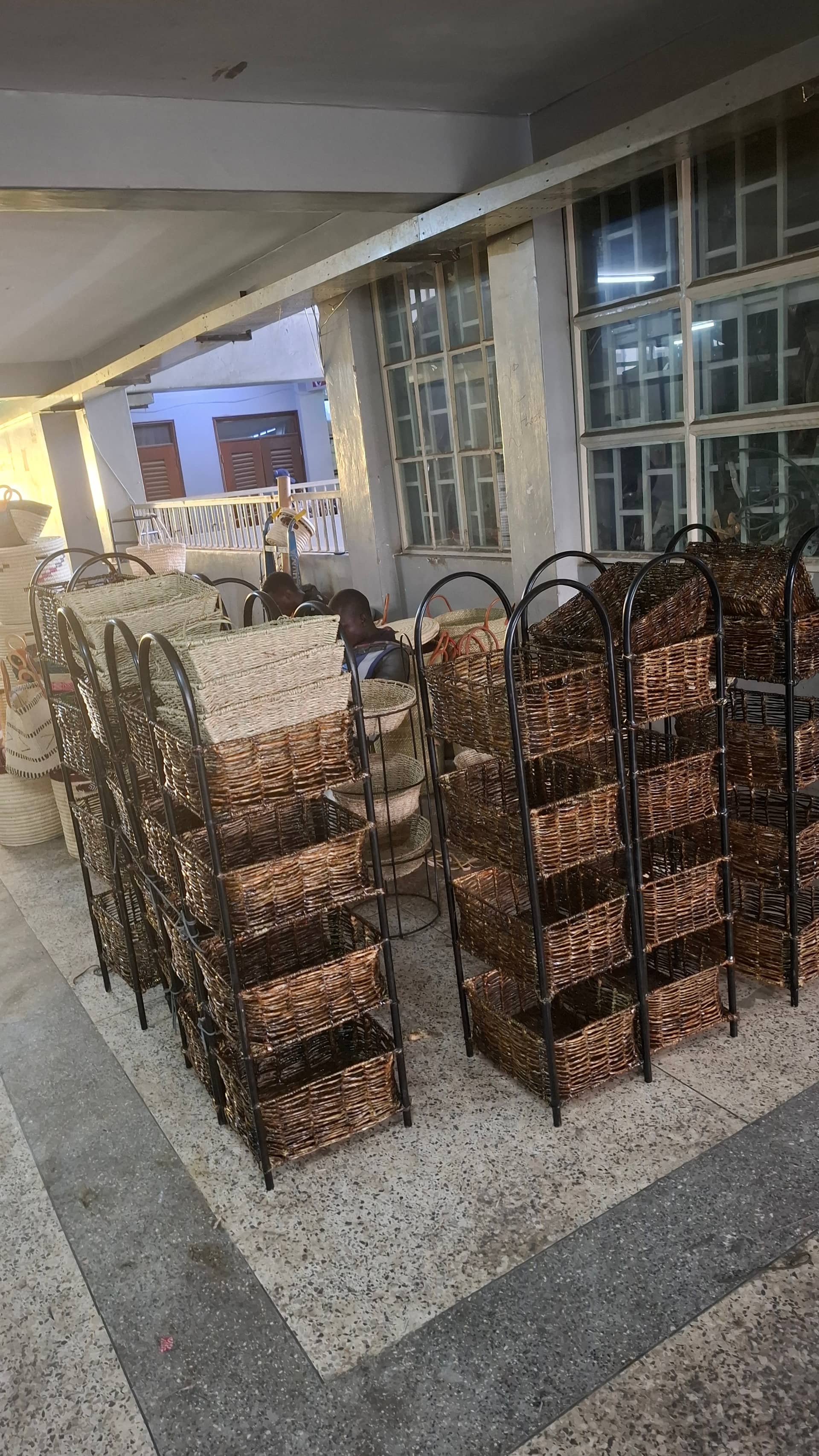 Mahogany papyrus grocery racks